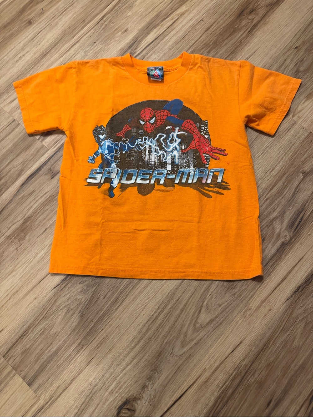 Vintage Y2K SpiderMan Youth Tee Size Small 2003 Marvel Characters Inc Retro